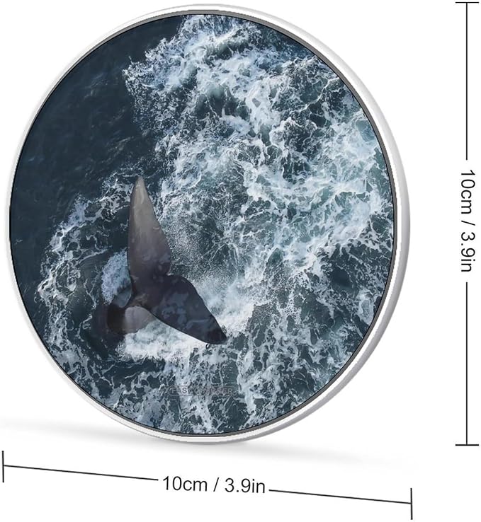 Whales Tail On Sea Phone Charger Magnetic Charging Pad Anti-Slip with USB Cable