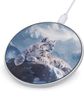 Leopard Snowy Wireless Charger Anti-Slip Wireless Charging Pad Slim Charger Mat for Men Women