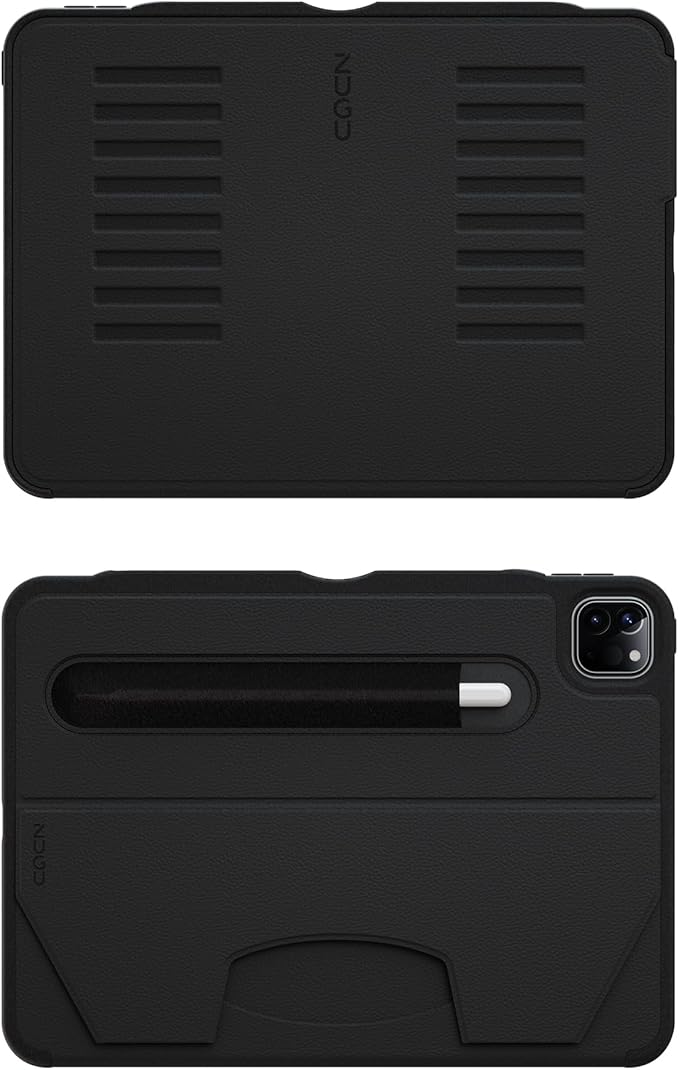 Zugu Case for iPad Pro 11 (M4/M5) 2024/2025 Slim Protective Cover with Apple Pencil Holder Auto Wake/Sleep Multiple Viewing Angles iPad Pro 11 Inch Cover Phone Protector Black