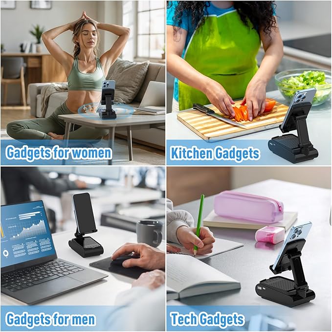 Birthday Gifts for Men Him Cell Phone Stand with Wireless Bluetooth Speaker and Charging Function 360° Rotable Angle Adjustable Unique Mens Gifts for Dad Husband Boyfriend Cool Gadgets for Men