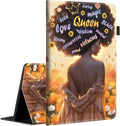 Case for Amazon Fire HD 10 Tablet (9th/7th/5th Generation2019/2017/2015 Release) Multi-Angle Smart Stand Cover Auto Sleep/Wake for Fire 10.1 InchAfrican American Afro Women Black Queen