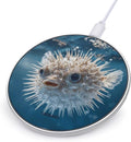 Underwater Pufferfish Fast Portable Charger 10W Funny Graphic Phone Charging Pad with USB Cable