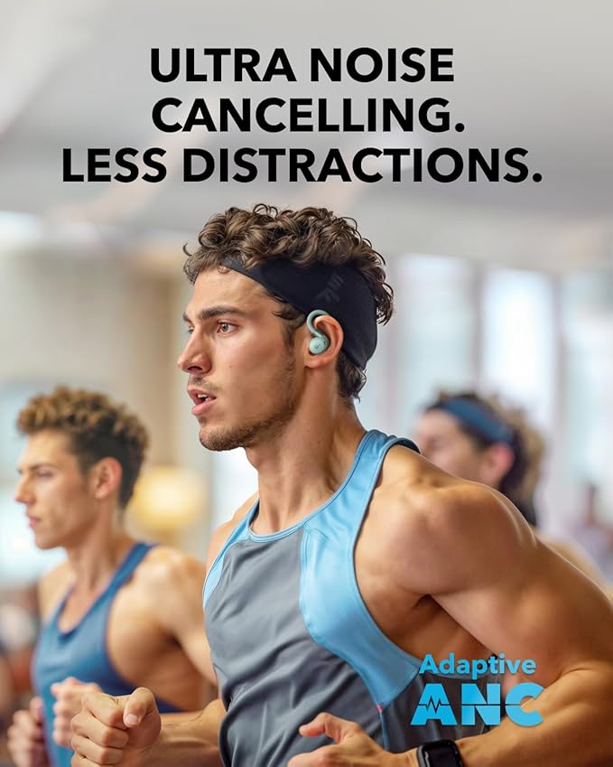 Soundcore Sport X20 by Anker True-Wireless Workout Earbuds Rotatable and Extendable Ear Hooks Noise Cancelling Deep Bass IP68 Waterproof Sweatproof Dustproof 48H Play Sport Earbuds for Gym