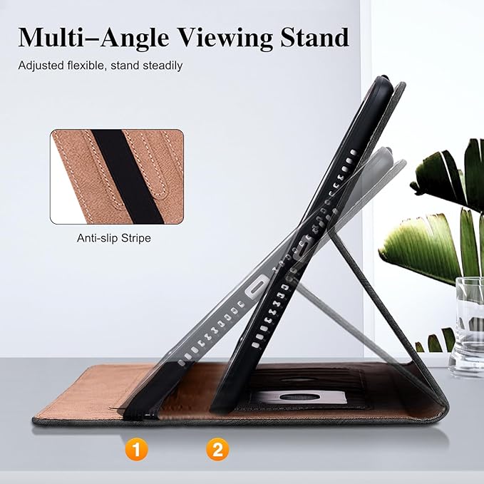Case for Amazon Fire HD 10 and 10 Plus Tablet (13th/11th Generation 2023/2021 Release) with Multi-Angle Stand and Pen Holder Green Butterfly