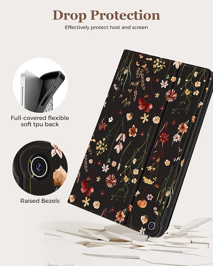 Black Retro Flower