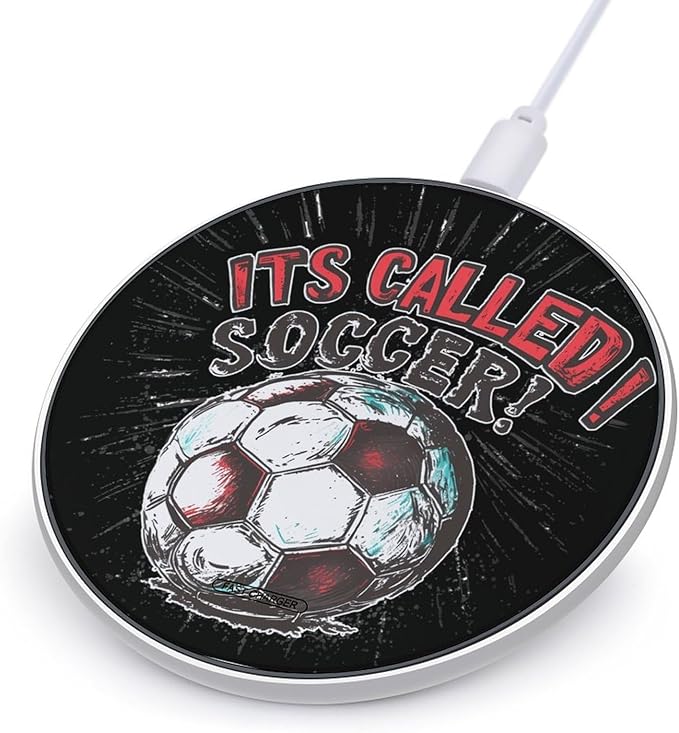 Its Called Soccer Not Football Phone Charger Magnetic Charging Pad Anti-Slip with USB Cable