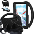 Compatible with Walmart Onn 11 Inch Pro 2024 Model 100146660 Lightweight Soft EVA Bumper Case with Adjustable Strap Stand &amp Handle Drop Protection Case for Kids (Black)