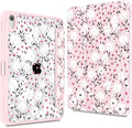 CISSOOK Case for iPad (A16) 11 inch 2025 &amp 10.9 inch iPad 10th Generation 2022 3D Pattern Slim Lightweight Protective Cover + Crystal Hard Back Cover Pink Flower