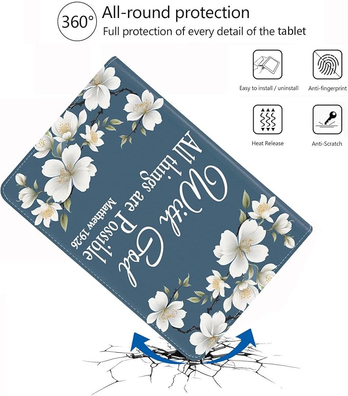 Floral Quote Bible Verse Matthew 19:26