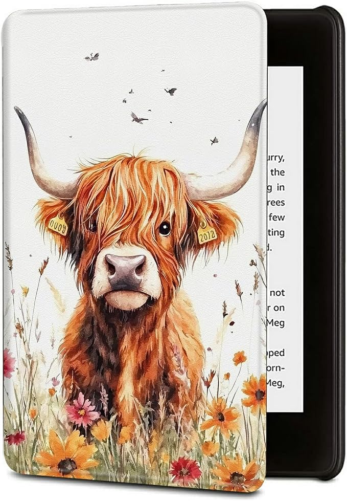 Floral Highland Cow