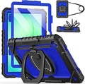 Cantis Case for Samsung Galaxy Tab A11 Plus 11 Inch 2026 (SM-X230/X236/X238) Shockproof Case for Tab A11+ with Screen Protector/Rotating Stand/Pen Holder/Shoulder Strap (Black+Dark Blue)