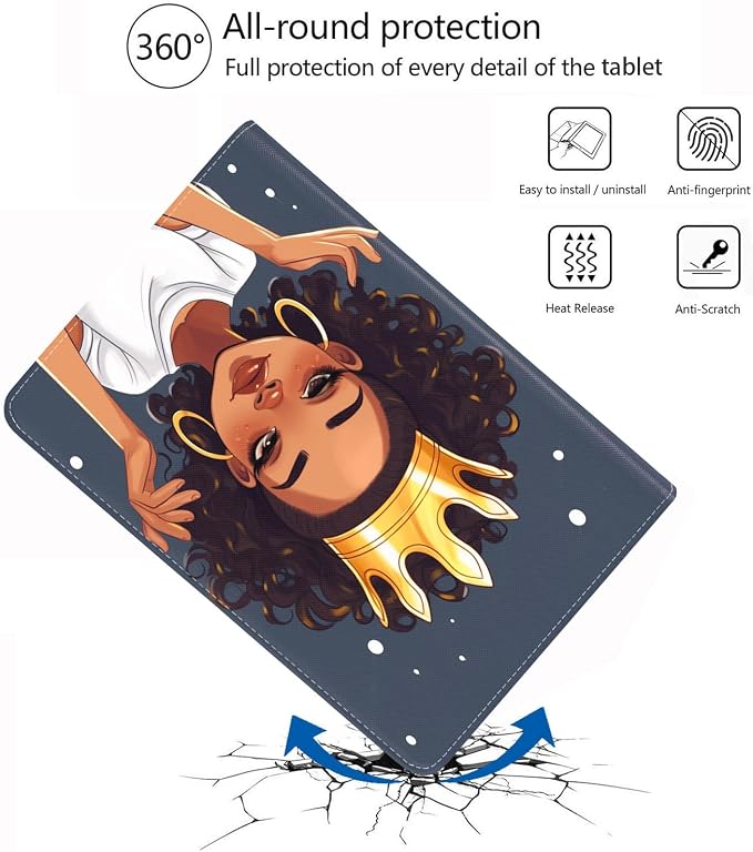 African American Girl Wearing Crown