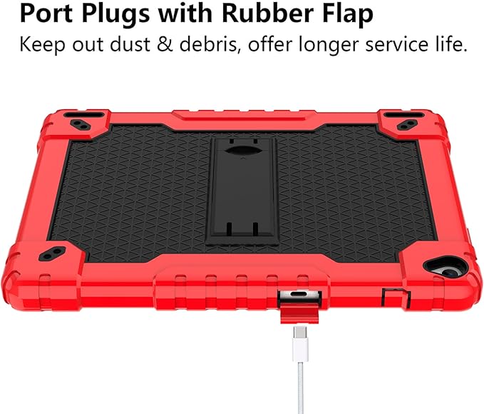 for YQSAVIOR Tab CP10 10.1 Case/Coopers Tab CP10 10.1 inch Case with Screen Protectror Built in Shoulder Strap &amp Kickstand for YQSAVIOR/Coopers Tab CP10 10.1 Tablet (Red/Black/1PC)