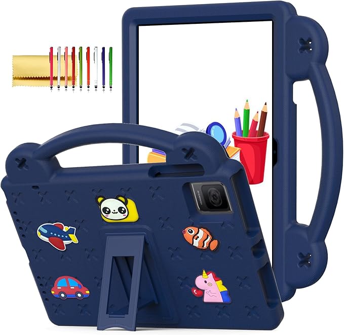Dteck Tablet Case for T-Mobile Revvl Tab 5G 2023 Cute Cartoon Panda Shockproof Rugged Lightweight Convertible Stand Handles Kids Friendly Case for T-Mobile REVVL Tab 5G 2023 10.36 TabletNavyblue