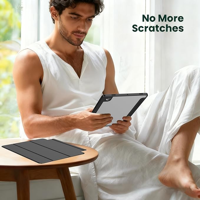 for Samsung Galaxy Tab S11 Tablet CaseMagnetic Split Acrylic Case– with Pen SlotPU Leather Material Detachable StandSlim Protective Cover for S11Shockproof &amp Scratch-ResistantLightweight[Bla