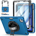 Case for iPad Air 11 M4 2026/ M3 2025/ M2 2024: TPU Cover for iPad Air 5th &amp 4th Generation 10.9 Inch (2020/2022) with Screen Protector- Stand- Handle- Shoulder Strap- Pencil Holder