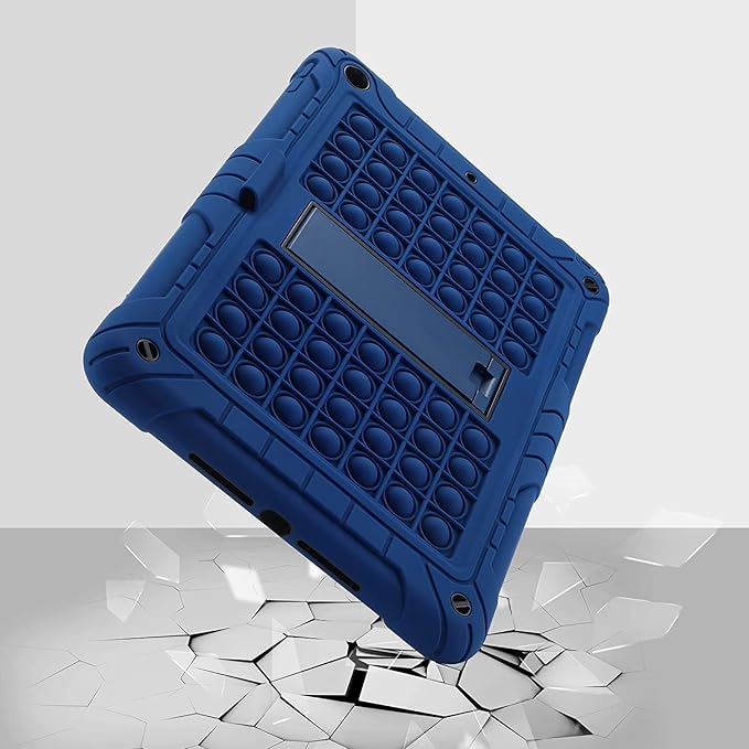 XZC iPad 9th/8th/7th Generation Case (iPad 10.2 Case 2021/2020/2019) Shockproof Drop Protection iPad Cover with Pencil Holder Kickstand Shoulder Strap (Dark Blue)