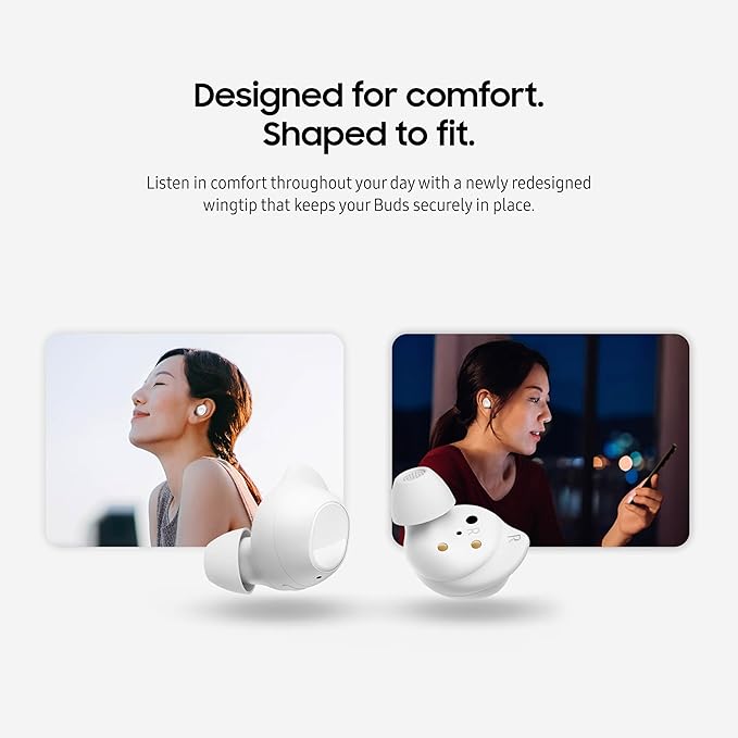 Samsung Galaxy Buds FE True Wireless Bluetooth Earbuds In-Ear Secure Fit Noise Cancelling Auto Switch Audio Touch Control Built-in Voice Assistant White [US Version 1Yr Manufacturer Warranty]