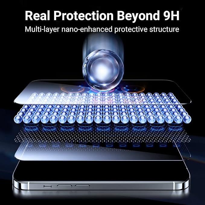 UltraGlass UNBREAK TOP 9H+ Glass for iPhone 13/13 Pro Screen Protector [12FT Military Grade Shatterproof] Screen Protector 13/13 Pro Tempered Glass [Longest Durable &amp Full Edge Coverage] 2 Pack