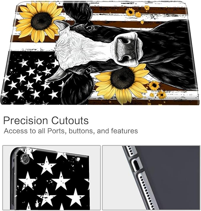 American Flag And Cow
