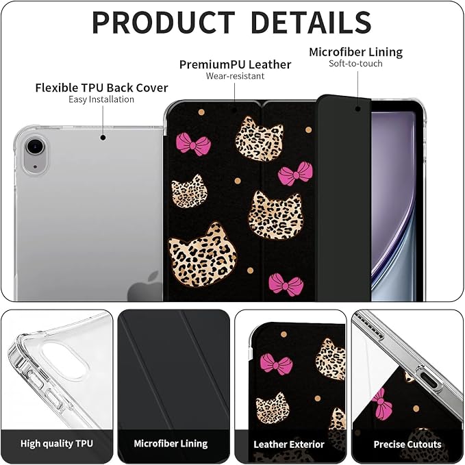 cute cat with Leopard Pink Bow