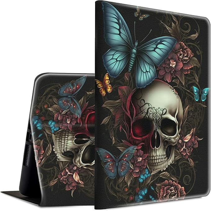Blue Butterfly Skull