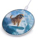 Retriever Dog Surfing Wireless Charger Anti-Slip Wireless Charging Pad Slim Charger Mat for Men Women