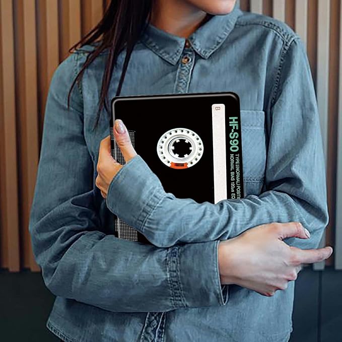 Case for Kindle Fire HD 8 Tablet (8th/7th/6th Generation 2018/2017/2016 Release) Video Tape Theme 360 Degree Rotating Stand Protective Cover with Auto Sleep/Wake for HD 8 Tablet