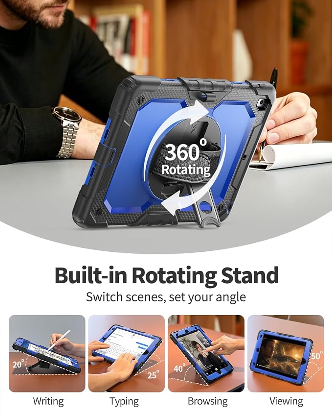 Blue Case with Glass Screen Protector