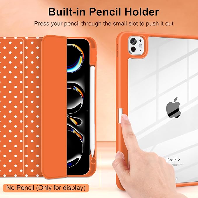 Orange white dot