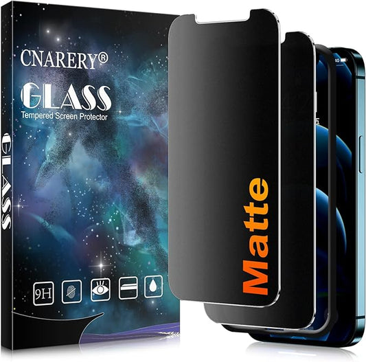 2 Pack matte privacy Screen Protector for iPhone 12 pro max