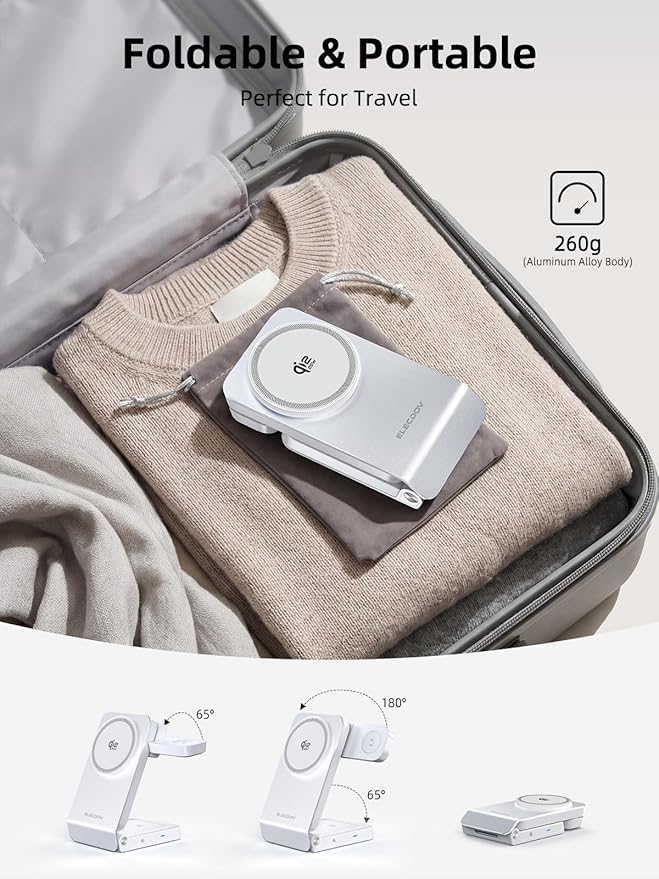 Wireless Charger for Samsung – 25W Magnetic Qi2 Charger with Active Cooling &amp 45W Adapter 3 in 1 Foldable Charging Station for Samsung Galaxy S26 Ultra Galaxy Watch 8 &amp Buds4 for Android De