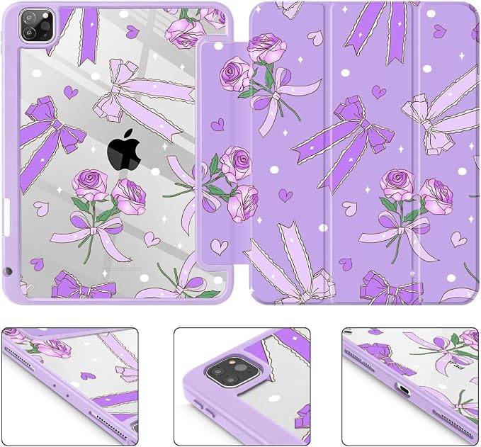 Bow & Rose Purple