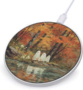Vintage Halloween Ghosts Autumn Fast Portable Charger 10W Funny Graphic Phone Charging Pad with USB Cable