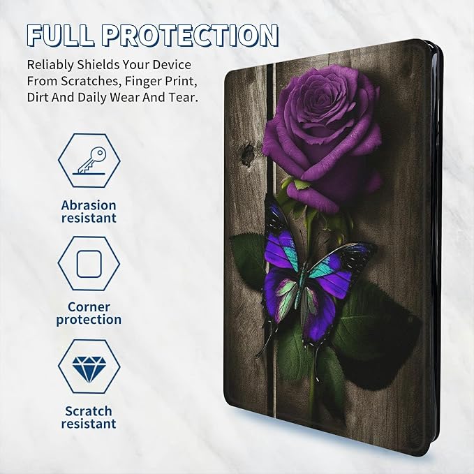 Purple Rose & Butterflies