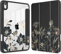 May Chen Slim Case for iPad mini 7 (A17 Pro 7th Generation) 2024 / iPad mini 6 (6th Gen) 8.3 Inch [Built-in Pencil Holder] Shockproof Cover Clear Clear Back Shell Auto Wake/Sleep Abstract Floral