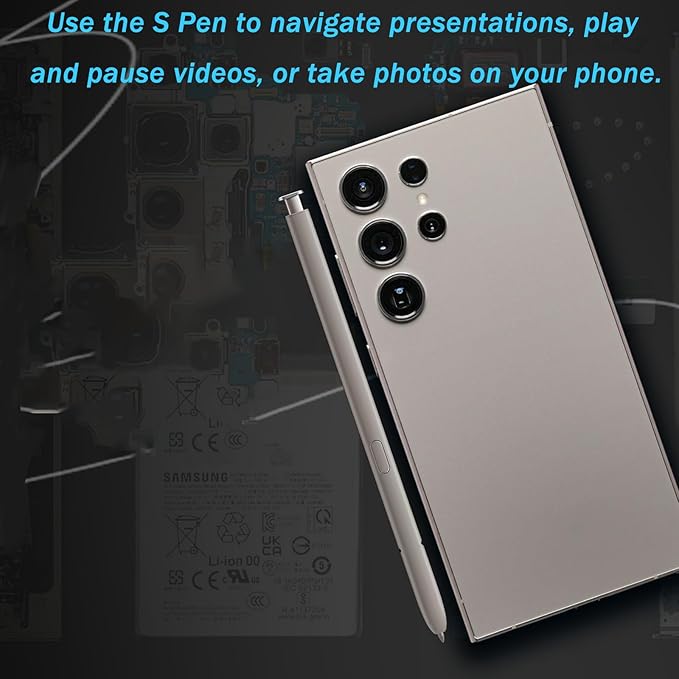 S24 Ultra S Pen for Samsung Galaxy S24 Ultra S Pen Replacement US Version EJ-PS928BJEGUS for Samsung Galaxy S24 Ultra Stylus Pen withBluetooth (Light Gray)