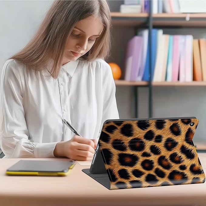 Case for Amazon Fire Max 11 Tablet Case (13th Generation 2023 Release) Multi-Angle Viewing Leather Smart Stand Back Cover with Auto Sleep Wake Leopard