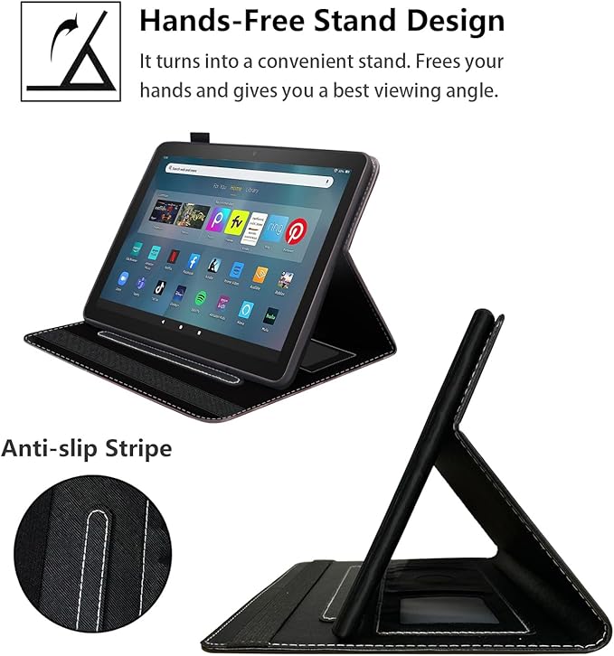 Case for All-New Amazon Fire Max 11 Tablet (11 Inch 13th Generation 2023 Release) with Card Slot &amp Auto Sleep/Wake - Slim PU Leather Stand Folio Cover Floral Quote Bible Verse Psalm 46:5
