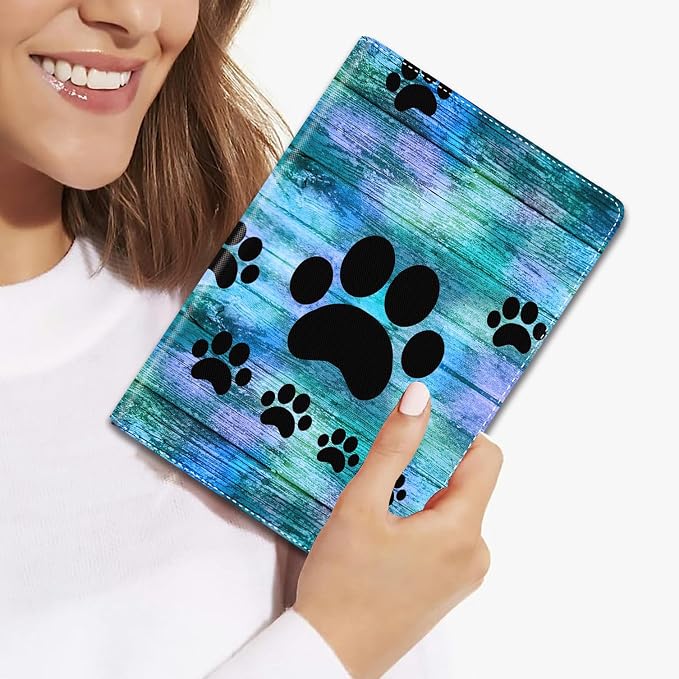 Retro Black Dog Paw Prints