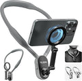 TELESIN° Magnetic Neck Cell Phone Holder POV/Vlog Recording Necklace Lanyard Selfie Hand Free Neck Phone Mount Stand for iPhone 15 14 13 12 Pro Mini/Plus/Pro/Pro Max and Samsung Android Smartphone
