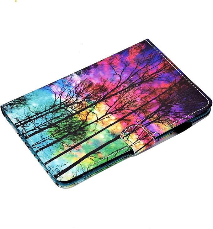 Smart Case for Amazon Fire HD 10 13th/11th Gen Fire HD 10 Plus(Pro) 2021/2023 Techcircle Slim Folio Stand Magnetic Flip Cover with Card Slots+Pen Holder Auto Sleep/Wake Colorful Forest