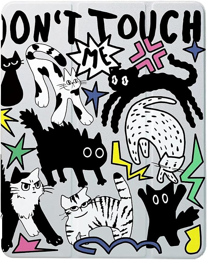 angry black cat don't touch me