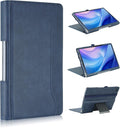 Case Compatible with Lenovo Tab Plus 11.5 inch 2024 Tablet PU Leather Business Cover for Tab Plus (TB351FU) Folding Stand CoverDark Blue