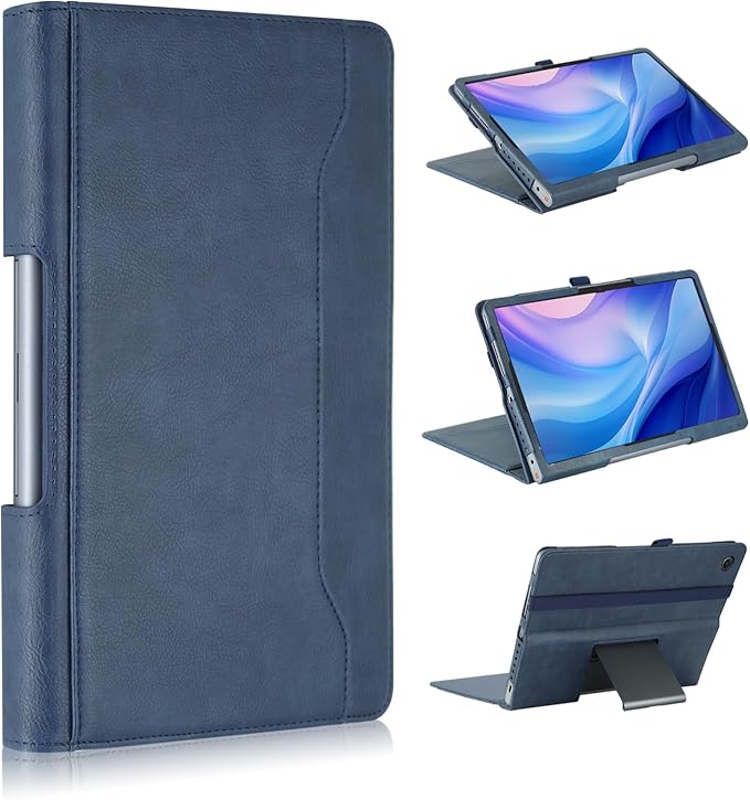 Case Compatible with Lenovo Tab Plus 11.5 inch 2024 Tablet PU Leather Business Cover for Tab Plus (TB351FU) Folding Stand CoverDark Blue