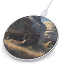 Lions Hunting Deers Behind Boulders Phone Charger Magnetic Charging Pad Anti-Slip with USB Cable