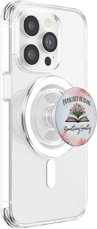 Probably Reading Something Smutty Book Lover Booktrovert PopSockets PopGrip for MagSafe