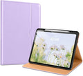 VIKESI Case for iPad Pro 13-inch M5 or M4 Released in 2025 or 2024 Leather Stand Cover with Apple Pencil Holder Auto Wake/Sleep Multiple Viewing Angles Built in Hand Strap &amp PocketLavender
