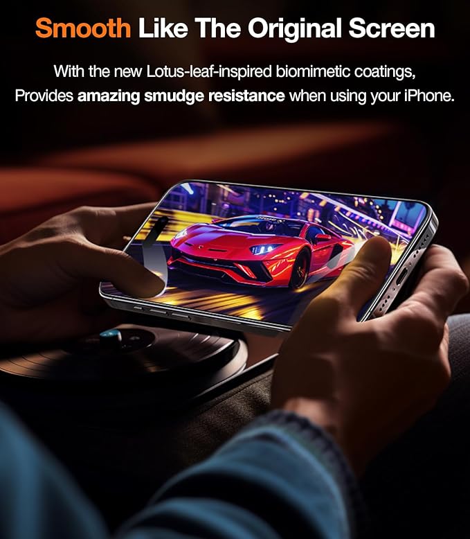 TORRAS Diamond Shield for iPhone 15 Pro Screen Protector [Military-Grade Protection] 9H+ Unbreakable Shatterproof Aerospace Tempered Glass Full Coverage InstaFit Bubble-Free 2-Pack