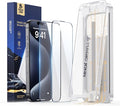 MAGIC JOHN 3rd Gen Upgraded for iPhone 15 Pro Screen Protector 6.1 Inch HD Clear Shatterproof Tempered Film Auto Dust-Elimination Bubble Free Easy Installation 2 Pack